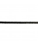 RUBAN PLAT LAME NOIR ARGENT 0.3CM - 1 M