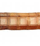 RUBAN CARREAUX BEIGE/CHOCOLAT/BZ 4 CM - 1 METRE