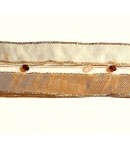 RUBAN BEIGE/CAFE PERLES 4CM 1M