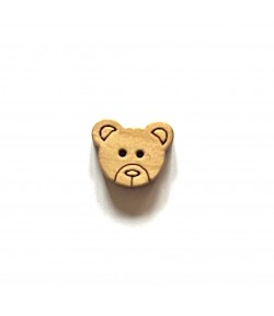 BOUTON TETE OURSON EN BOIS 1.2X1.1CM