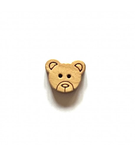 BOUTON TETE OURSON EN BOIS 1.2X1.1CM