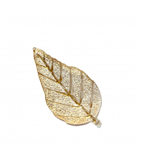 FEUILLE EN PLASTIQUE - TRANSPARENT OR 2.7X5.4CM