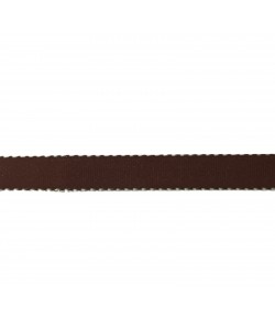 RUBAN SATIN BICOLORE MARRON BLEU 1CM X 1 M