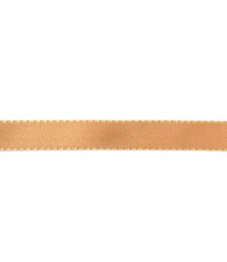RUBAN SATIN BICOLORE SAUMON JAUNE 1CM X 1 M