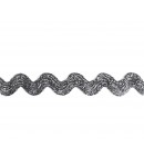 RUBAN CROQUET LAME ARGENT 10MM - 1 M