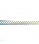 RUBAN SATIN GRIS A POIS 1CM X 1M