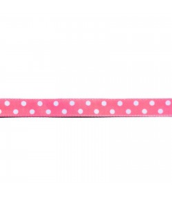 RUBAN ROSE A POIS 0.9CM X 1M