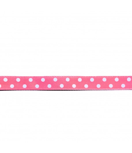 RUBAN ROSE A POIS 0.9CM X 1M