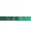 RUBAN EN SATIN VERT FONCE A POIS 1.5CM X 1 M