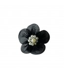 FLEUR EN TULLE - NOIR 3X3CM