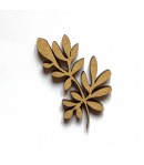 SUJET BOIS FEUILLES 2.7X4.5CM