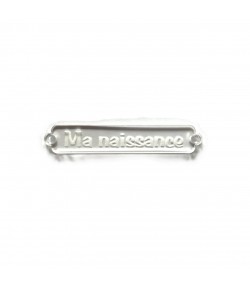 SUJET EN PLASTIQUE ETIQUETTE MA NAISSANCE 0.9X5CM