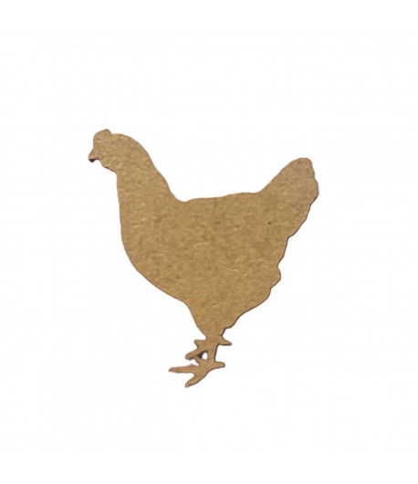 SUJET BOIS POULE 3.3X4CM