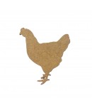SUJET BOIS POULE 3.3X4CM