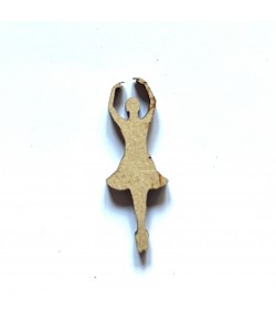 SUJET BOIS DANSEUSE TUTU 1.3X4CM