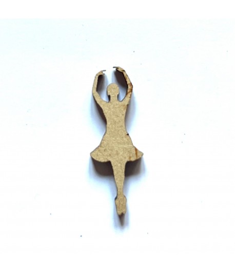 SUJET BOIS DANSEUSE TUTU 1.3X4CM