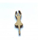 SUJET BOIS DANSEUSE TUTU 1.3X4CM