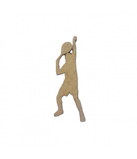 SUJET BOIS JOUEUR TENNIS 1.7X4.5CM