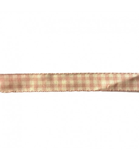 RUBAN VICHY ROSE 1.5CM - 1M