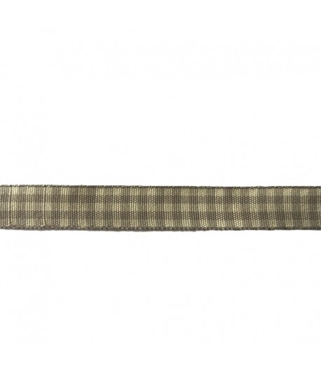 RUBAN VICHY GRIS 1.5 CM - 1M