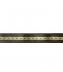 RUBAN BRUN TIRETS BLEU 1.6CM - 1M