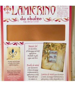 3 FEUILLES METAL A REPOUSSER OR 12.6X17.8CM