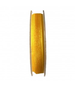 RUBAN ORGANZA JAUNE ORANGER 1CMX1M