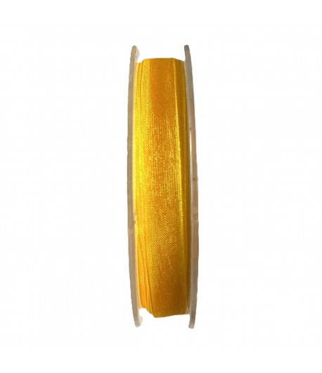 RUBAN ORGANZA JAUNE ORANGER 1CMX1M