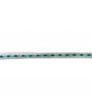 RUBAN BLANC TURQUOISE 0.4 CM - 1 M