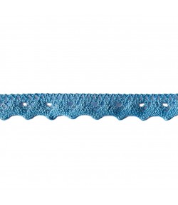 RUBAN MOTIF CROCHET BLEU 1.8CM - 1M