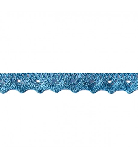 RUBAN MOTIF CROCHET BLEU 1.8CM - 1M