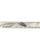 RUBAN ECRU PLUMES 2.5CM - 1M