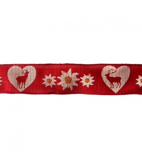 RUBAN ROUGE EDELWEISS 2CMX1M