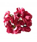 BOUQUET 12 FLEURS ROSE SUR TIGE 1.8X8CM