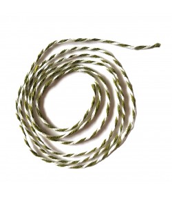 CORDELETTE VERT/BLANC 0.2CM - 1M