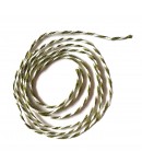 CORDELETTE VERT/BLANC 0.2CM - 1M