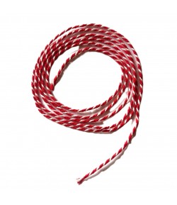 CORDELETTE ROUGE/BLANC 0.2CM - 1M