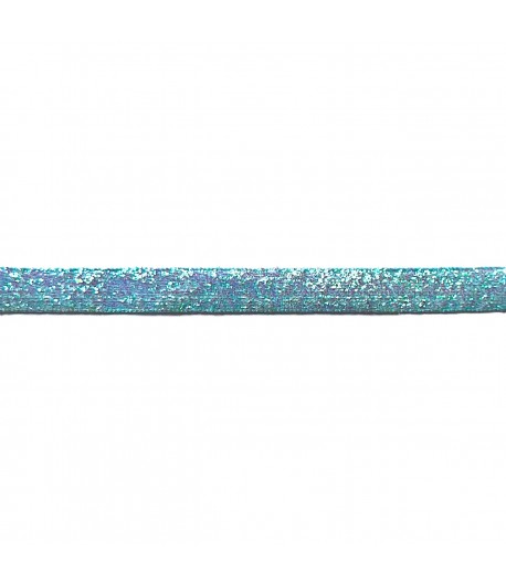 RUBAN BLEU CIEL BRILLANT 1CM - 1M