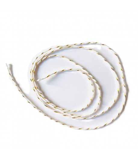 CORDELETTE BLANC/OR 0.2CM - 1M