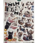 FEUILLES 3D CHATONS DANS LA MAISON DCD7002 X2