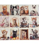 FEUILLES 3D CHATONS DANS LA MAISON DCD7002 X2
