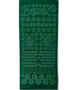 STICKERS VERT DECOS NOEL ETOILES