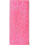 STICKERS PAPILLON ROSE CLAIR