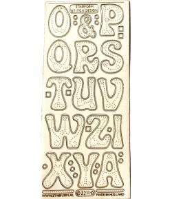 STICKERS LETTRES OR/TRANSPARENT