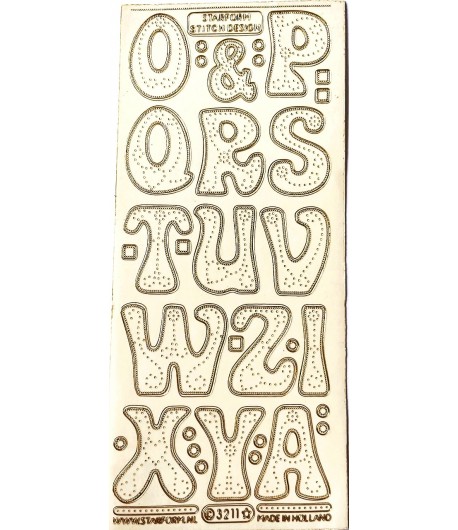 STICKERS LETTRES OR/TRANSPARENT