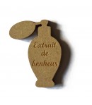 BOIS FLACON PARFUM EXTRAIT DE BONHEUR 2X4CM
