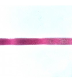 RUBAN VELOURS ROSE 1CMX1M