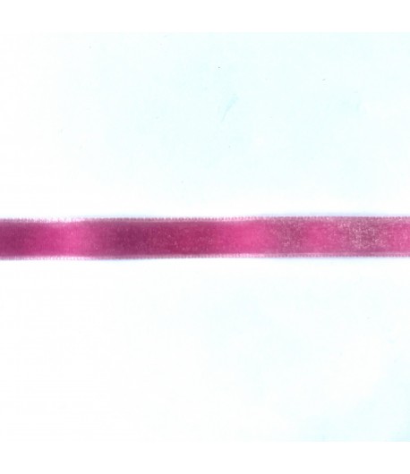 RUBAN VELOURS ROSE 1CMX1M