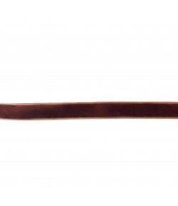 RUBAN VELOURS MARRON 1CMX1M