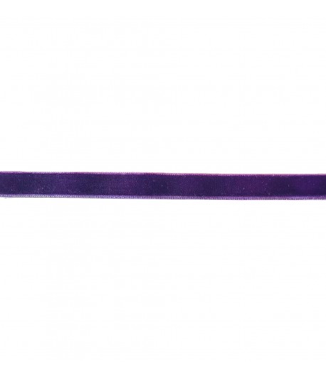 RUBAN VELOURS VIOLET FONCE 1CMX1M